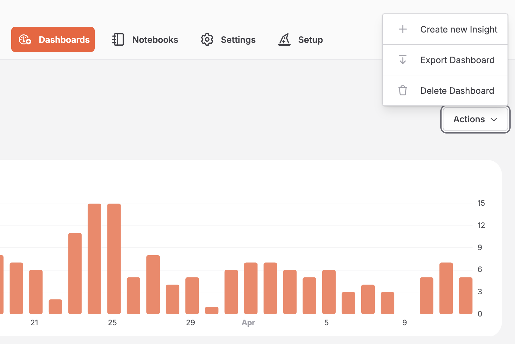 Location of the "Create New Insight" Button