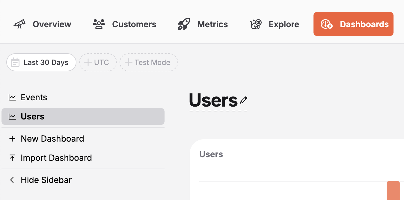 Location of the "Rename Dashboard" Button