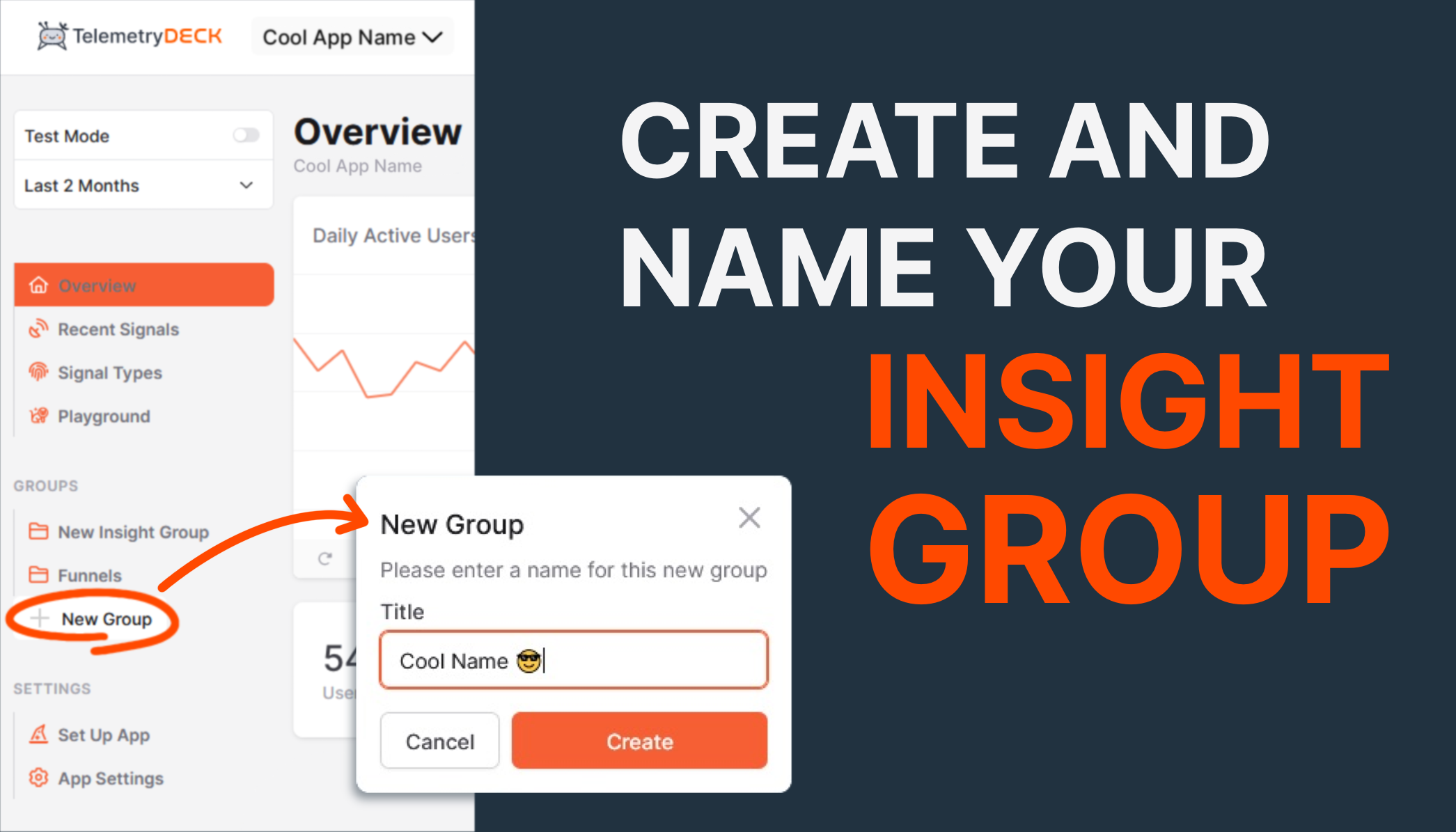 Location of the "Create New Group" Button